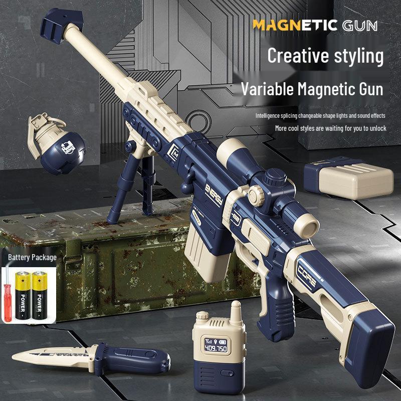 DIY Magnetic Gun Kit with Sound & Light for Kids Ages 3-6 - Educational Toy & Gift