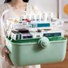 3 Layers Large Capacity Medicine First Aid Kit Medicines Split Multi-Layer Storage Boxes Portable Plastic Medical Box Household
