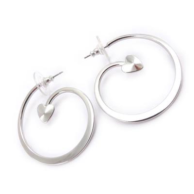 [J8995] - Silver 'Choregraphie' Hoop Earrings Ø 35 Mm