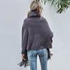 Batwing Long Sleeve Open Stitch Mid-Length Fit Shawl Loose Cardigan Fall Winter Artificial