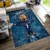 Star Player Kylian Mbappé Floor Mat Design for Outdoor Playrooms Game Room Entryway Antislip Carpet Anime Office Decor