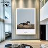 HAOCHU Shakespeare Sonett Grasland Running Horse Western Grasland Landschaft Landschaft Leinwand Malerei Für Wohnzimmer Kunst Poster