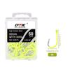 50pcs/box Anti-rust Barbed Fishing Hooks With Barb Fluorescence Hook  Sea Fishing Tackle