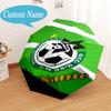 Custom Name Maccabi Football Crest Umbrella Folding Umbrella, Automatic Umbrella - 8-Frame for Travel, Casual Lightweight Personalized Gifts