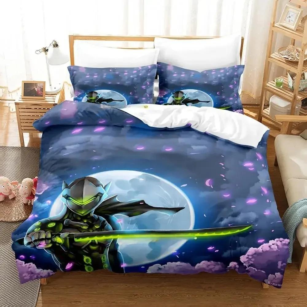Game Cool Dragon Blade Genji by Bedding Set Single Twin Full Queen King Size Bed Set Adult Kid Bedroom Duvet Cover Sets Anime