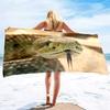 Snake Beach Towel Oversized Microfiber Bath Towel,Super Absorbent Sand Free Cool Swim Travel Spa Sport Towels for Reptile Lovers