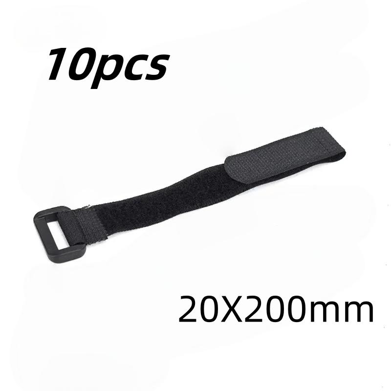 

10pc self-adhesive Zip Ties Black Anti Slip Tight Fixing Hook Loop for Home Wires Computer Data Cables Storage Bundling Straps