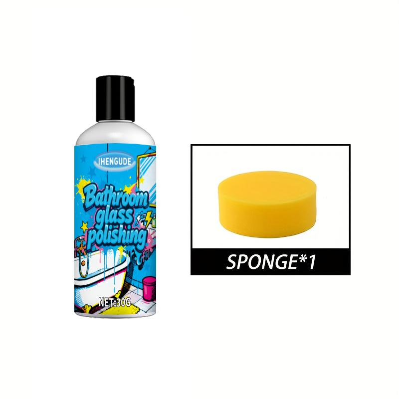 Glass Oil Film Polishing Paste - Powerful Water Spot Remover, Built-In Sponge, Hard Water Remover, Suitable for Bathrooms, Shower Doors,