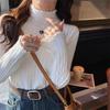 Women's Slimming High Neck White Knit Sweater - New Spring/Autumn 2025