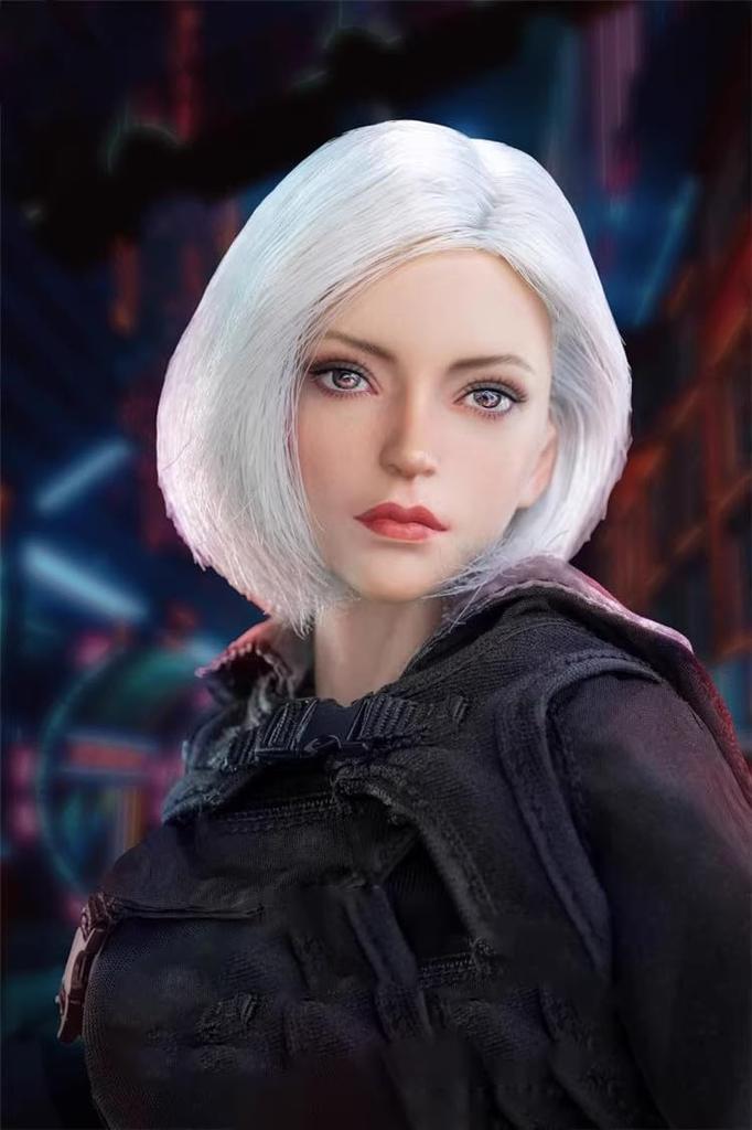VERYCOOL VCF-2060 1/6 Scale Head Carving, Beautiful Girl Head Sculpt, Fits 12-Inch Female Action Figures (A)