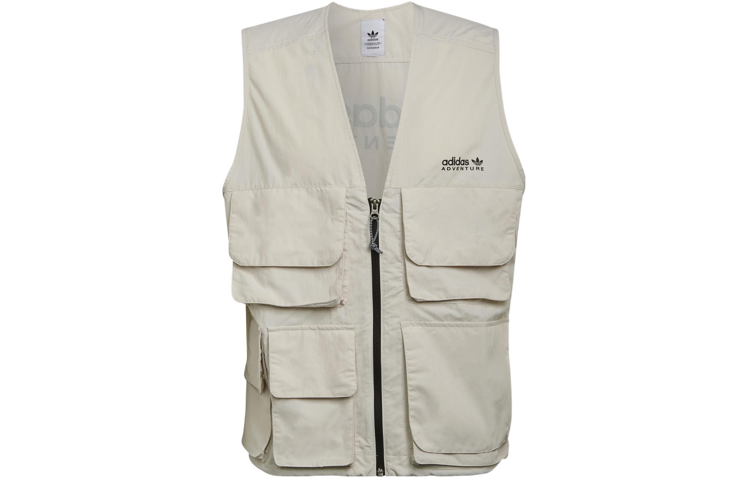 Adidas Originals Adventure ST Vests Men s Bauxite Brown V Neck Moderate Workwear HF4776 XS