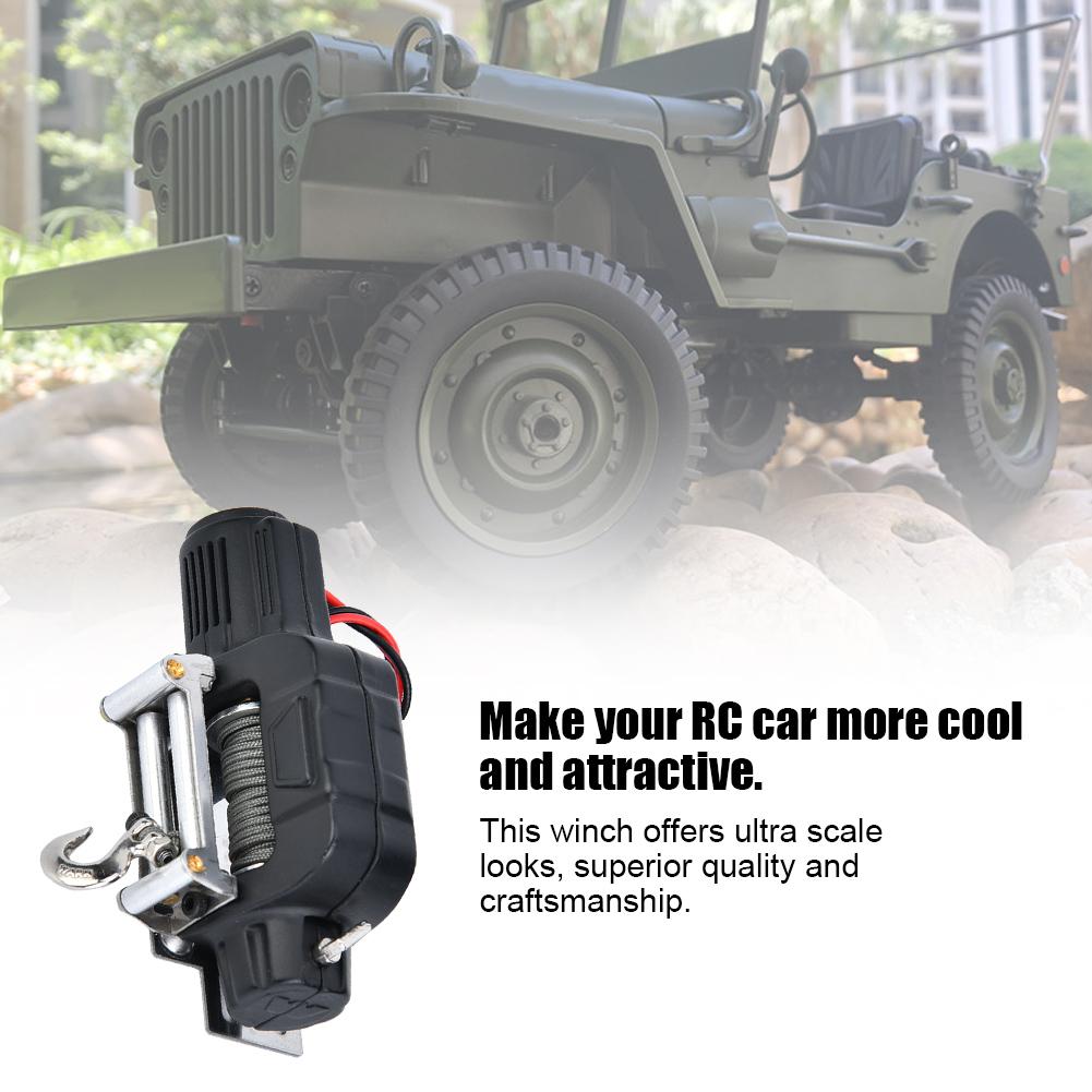 110 RC Crawler Car Winch Telecomandă Receptor pentru SCX10 D90 D110 TF2 pentru TRX4Negru
