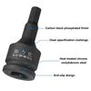 uxcell Drive x H14 Impact Hex Bit Metric for Use with Impact Drivers and Hand Ratchets 2-Piece 1/2" (14mm) Socket, 4" Long, CR-MO Steel,