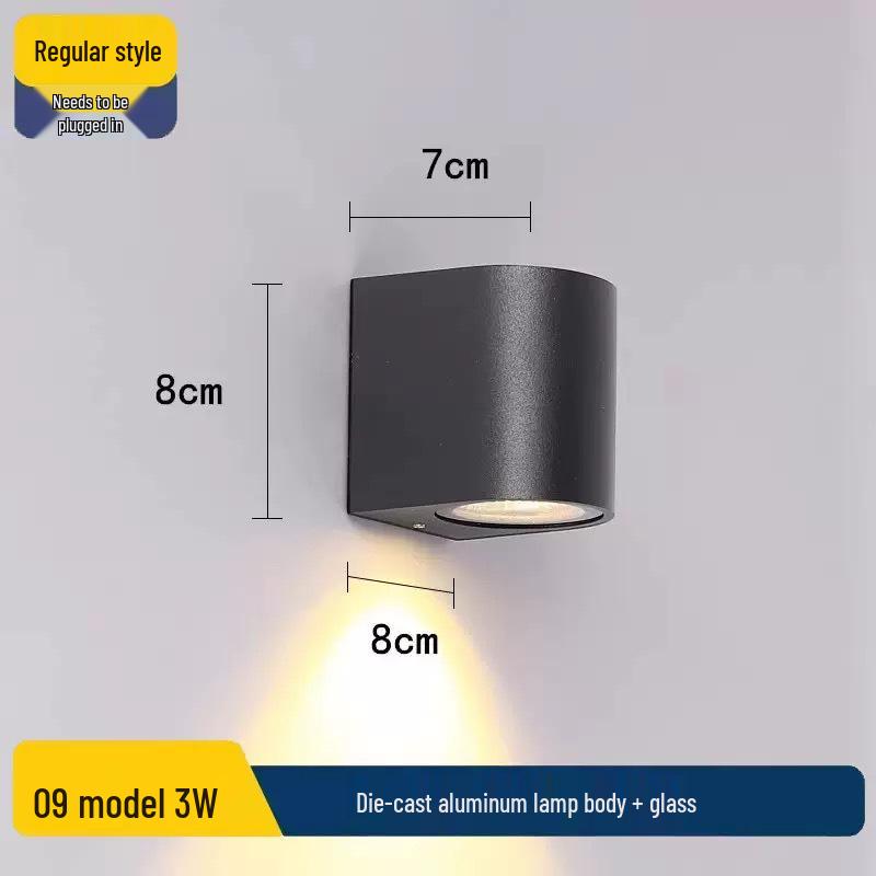 Minimalist Outdoor Wall Light for Courtyard, Corridor, or Bedroom