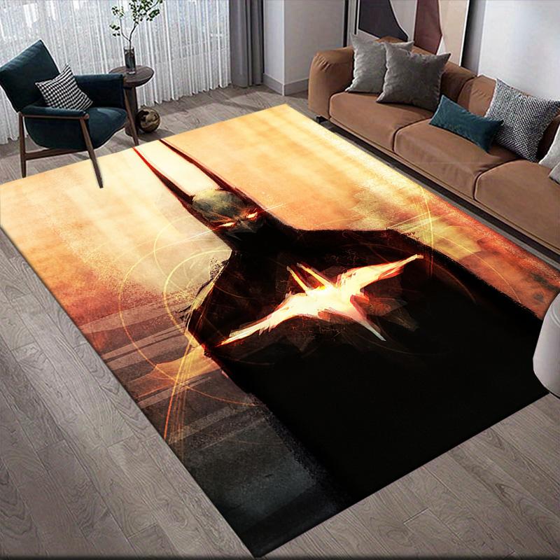 

Batman Front View Anti-Slip Floor Mat, Rectangular Carpet for Sofa Zone & Home Entertainment Room 60x90cm