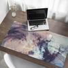Modern Vinyl Desk Mat for Keyboard Abstract Brush Chaos 120X60 Cm