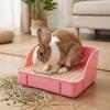 Anti Splashing Rabbit Litter Box Detachable Grids Puppy Pee Pan Tray  Pet Cleaning