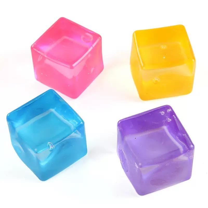1Pc Cube Sensory Squeeze Toy With Super Solid Squish Stress Relief Anxiety Sensory Toys Soft Pinch Entertainment Game