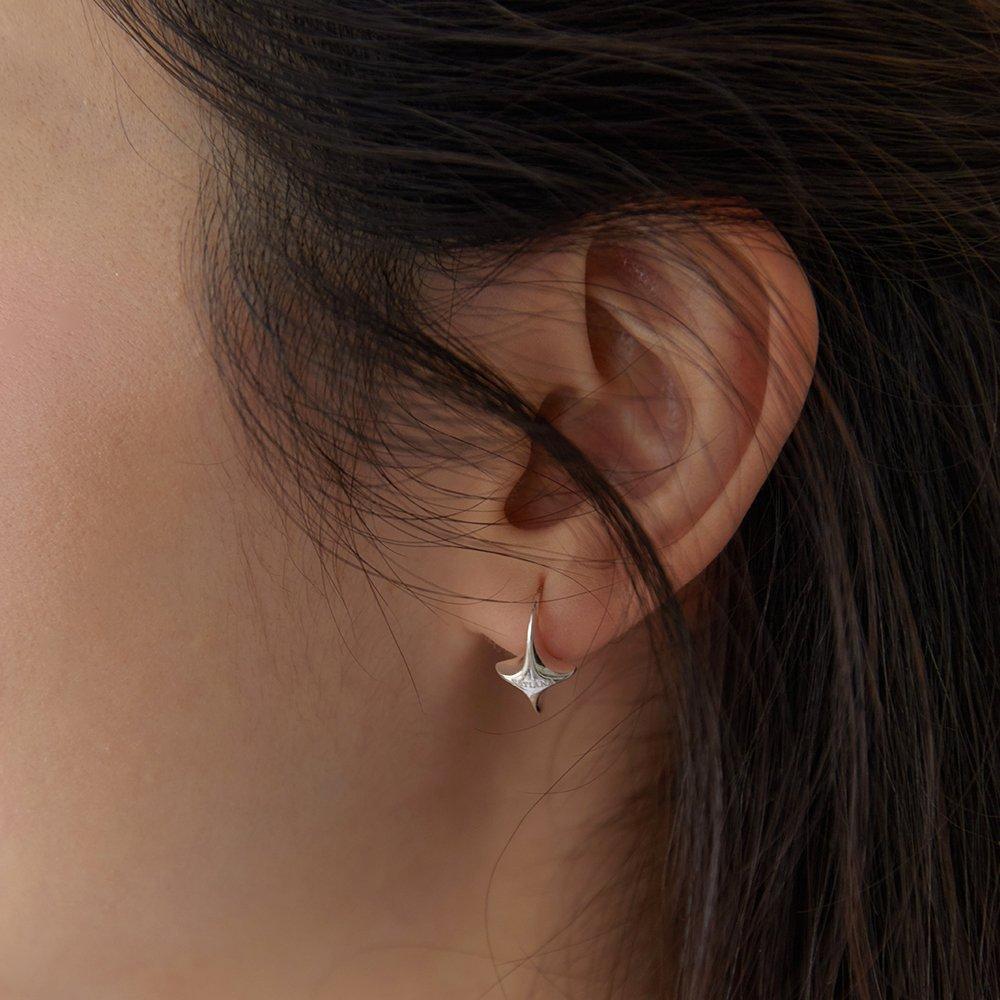 (925 Silver) Galaxy Hoop Earrings Ec3032