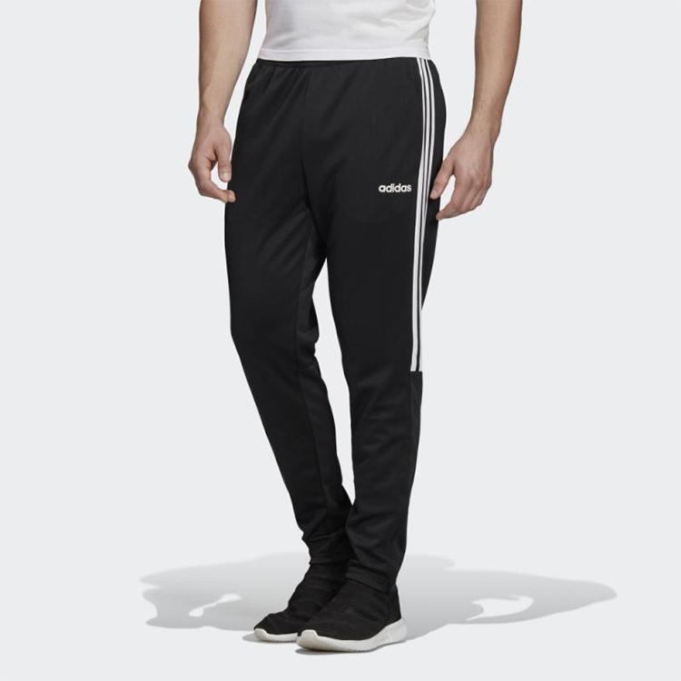 Adidas Three-Stripe Casual Training Running Knit Pants Men Bottoms Black DY3133