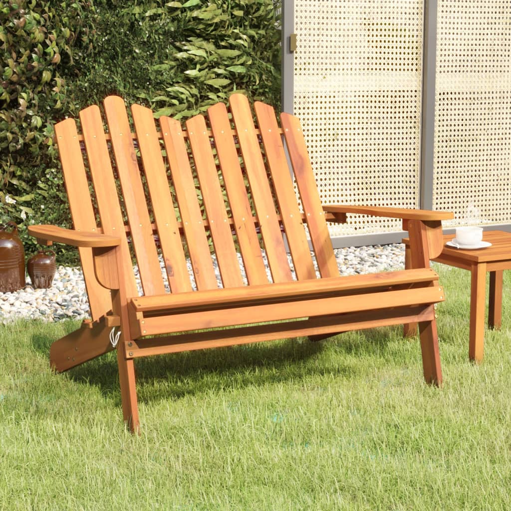 Vidaxl Adirondack Garden Bench, 126 Cm, Solid Acacia Wood