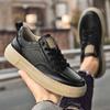 Fashion Genuine Leather Men's Shoes 2025 Designer White Comfy Walking Shoes Lace-up Business Outdoor white sneakers Zapatos Para Hombre