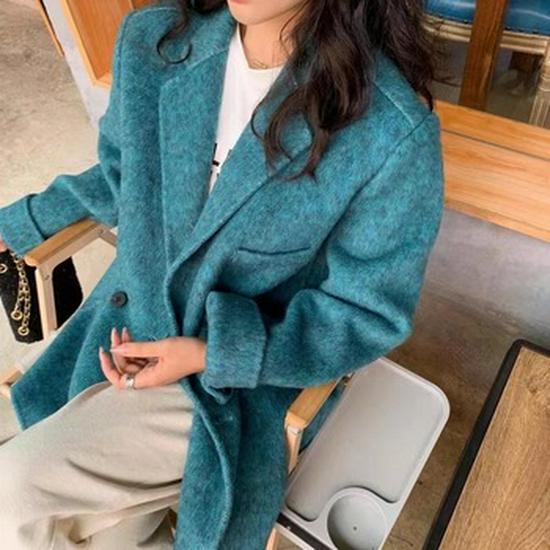 M Family Water Ripple High-End Women's Double-Sided Cashmere Coat