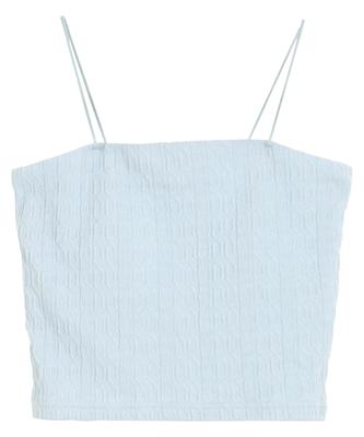 Velvet Knit Camisole with Innerwear Light Blue [Kobe Lettuce][Yuri. Collaboration] Women's Cups, Summer/Spring [C7351] Medium, Short,