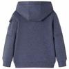 Sweat-shirt à capuche fermeture éclair enfants bleu foncé mélangé 92/104/116/128/140