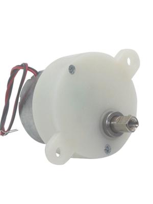 A6 12V Plastic DC Geared Motor, Metal Shaft & Pulley, 14 RPM DIY Experiment Accessory