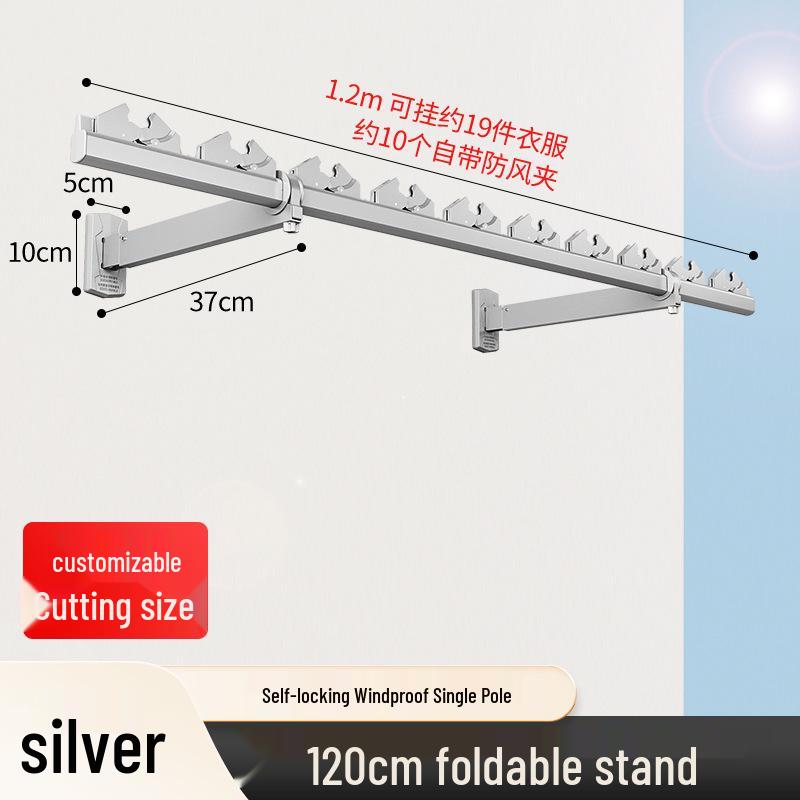 Invisible Wall-Mounted Retractable Clothes Drying Rack for Balcony and Home Use