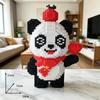 Apple Heart Panda LEGO Compatible Summer Toys: Children's Puzzle & Building Blocks Set