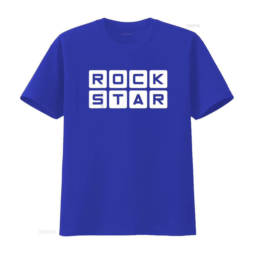 Rock Star Design T Shirt vintage Washed homme Top For Everyday Wear Comfortable Stretched designer clothes Breathable Unisex
