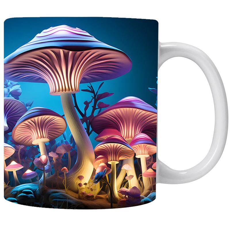 

3D Кружка керамическая для кофе Охотник за дикими грибами Любитель грибов Чайная кружка Новая 301-400ml