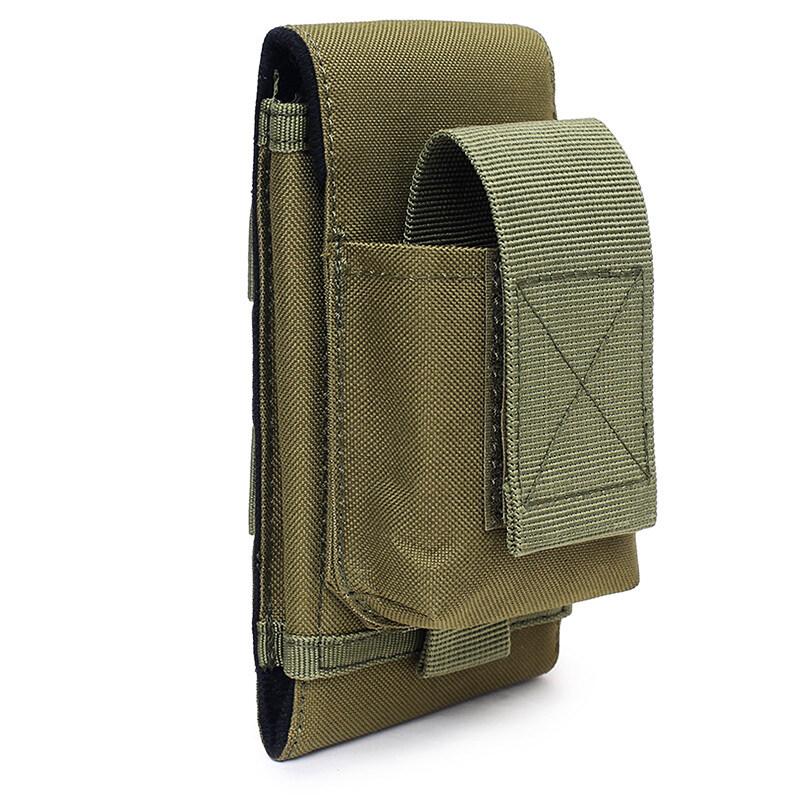 

Molle Чохол для телефону Компактна поясна сумка Міцна нейлонова поясна сумка для IPhone 16Pro Max/15 Pro Max/14 Pro Max/13 Pro Max/12 Pro Max,S25/24/23/22/21 армія зелений колір