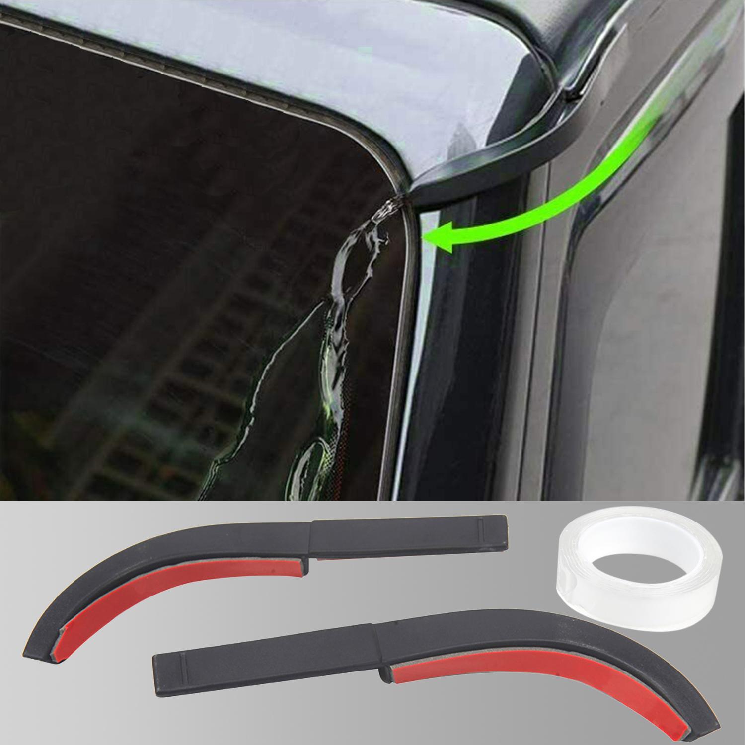 

18PCS Car Hard Top Seal Repair Kit Roof Water Rain Diverter Guard Slot Gutter Extension for Jeep Wrangler JK 2007-2017 Accessory