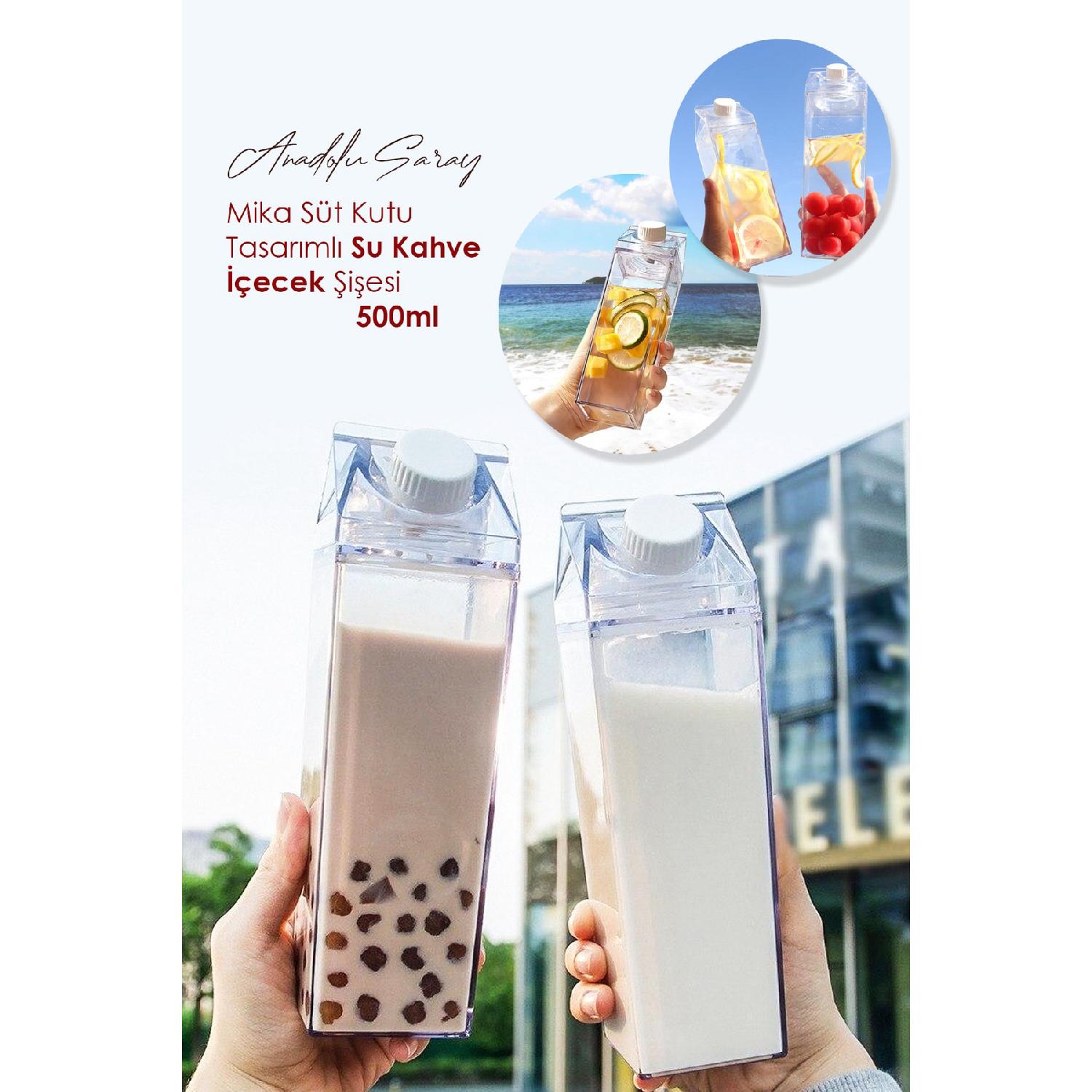 

500 мл слюдяная коробка для молока, бутылка для воды, кофе, напитков | ПримечаниеСтекло | Кофейная и презентационная чашка - 1 шт.