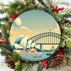 Vintage Metal Tin Sign Sydney Opera House Harbour Bridge Wall Art Decor