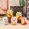 Cute Mini Fortune Dance Lions Figurine Blessing  Year Dance Lions Statue Chinese Style Lucky Small Ornament
