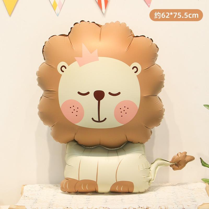 Matte Cartoon Cute Animal-shaped Balloon Baby's 100th Birthday Decoration and Photo Props