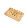 Soap Case Holder Moisture-proof Handmade Bamboo Storage Tray Draining Box Restaurant Washroom 7.9*12cm Wood Color