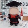 Graduation Cap Gown Set For 17cm Labubu Dolls Academic Robe Costume Bachelor Hat Collectible Doll Display Photo Props
