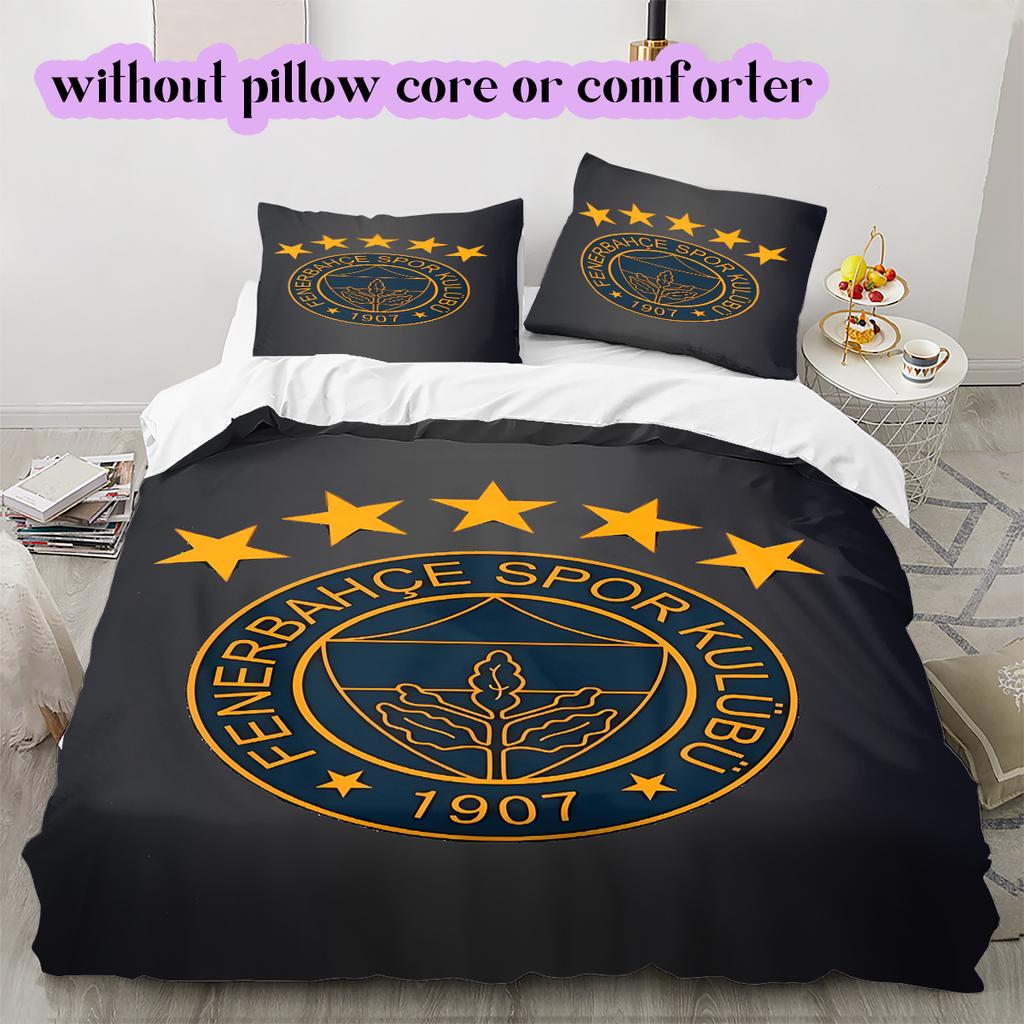 Calcio Fenerbahçe S.K Fantasia Set Copripiumino Trapuntato Copripiumino Federa Decorazione per la Casa Regalo di Compleanno (1 * copripiumino + 2 * federa, senza nucleo)