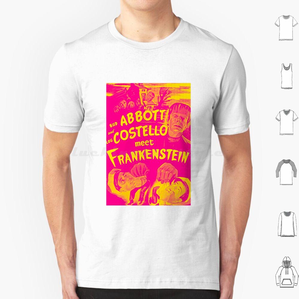 Abbott And Costello Meet Frankenstein Pink Variant T Shirt 6xl Cotton Cool Tee Cinema Movies Horror Comedy Movie Geek Film S