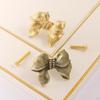 Bow Drawer Handle Cabinet Vintage Brass Door Knob for Cupboard Living Room
