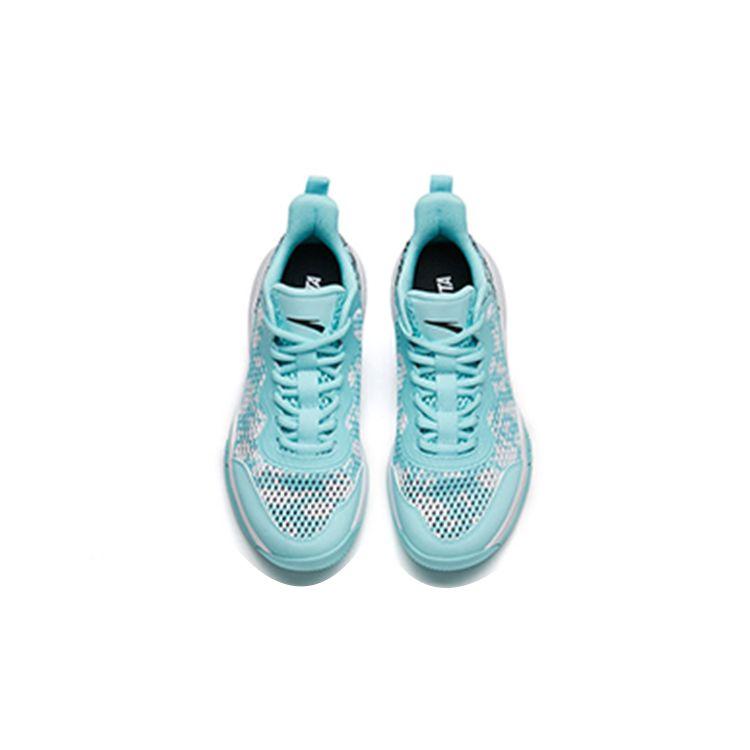 Anta Youth  Childrens Non-Slip Shock Absorbing Wear-Resistant Low-Top Basketball Shoes Kids Basketball Shoes Blue Black 312221103-1