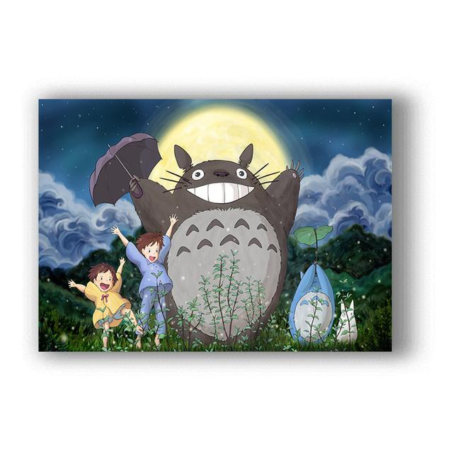 Totoro anime canvas printed wall paintings home decor posters and art prints for decorating the living room