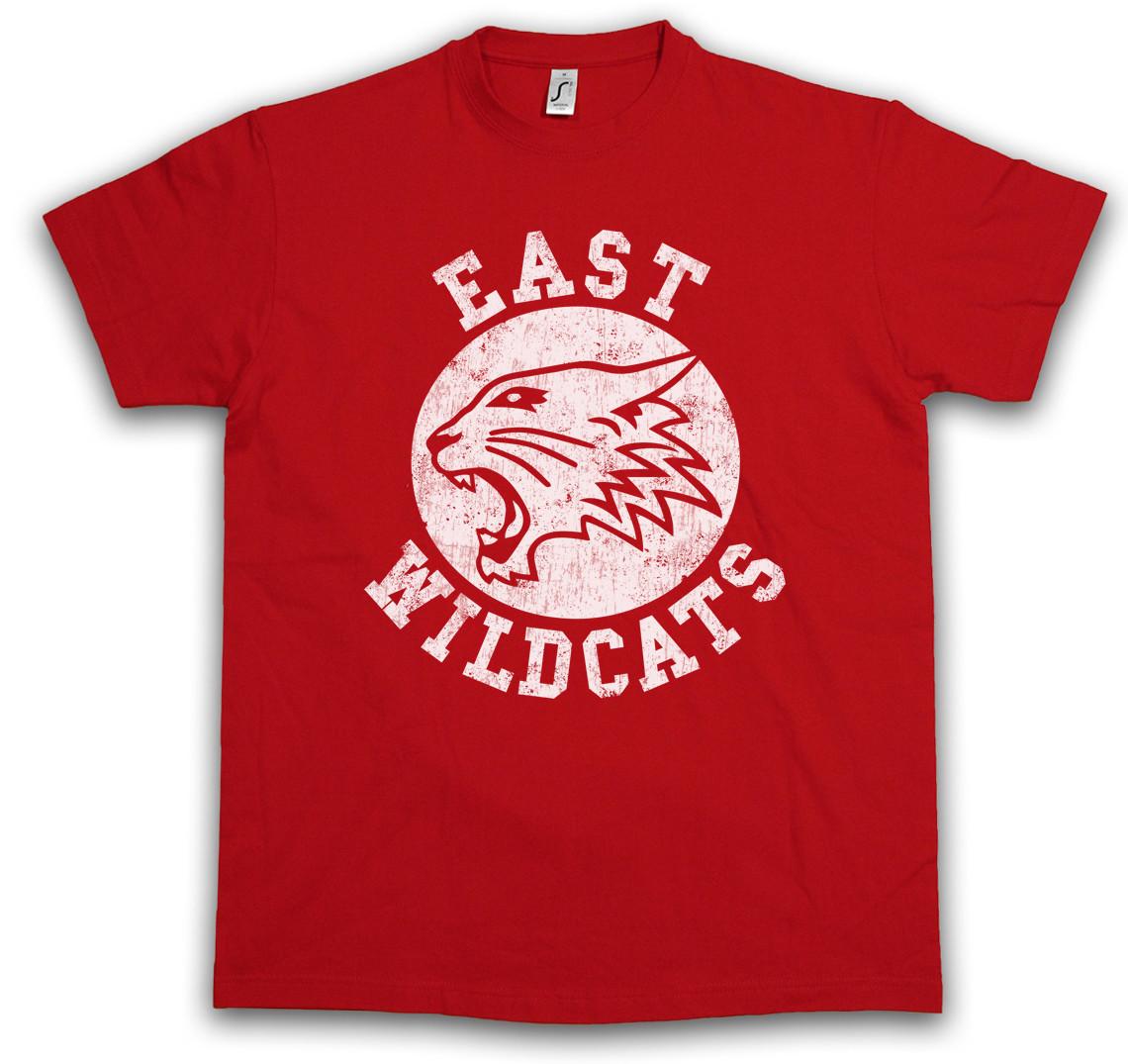 EAST WILDCATS T-Shirt Mens Womens Tees Top High School Basketball Wild Musical Cats Team Logo Symbol 4XL