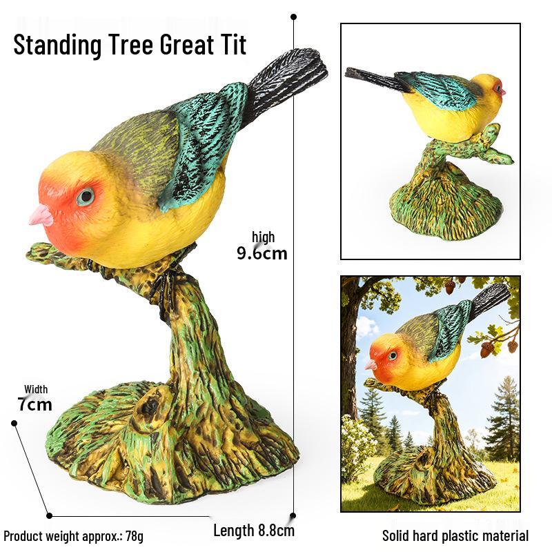 Children's Animal Simulation Toy Set: Eagle, Falcon, Secretary Bird, Owl Figurines