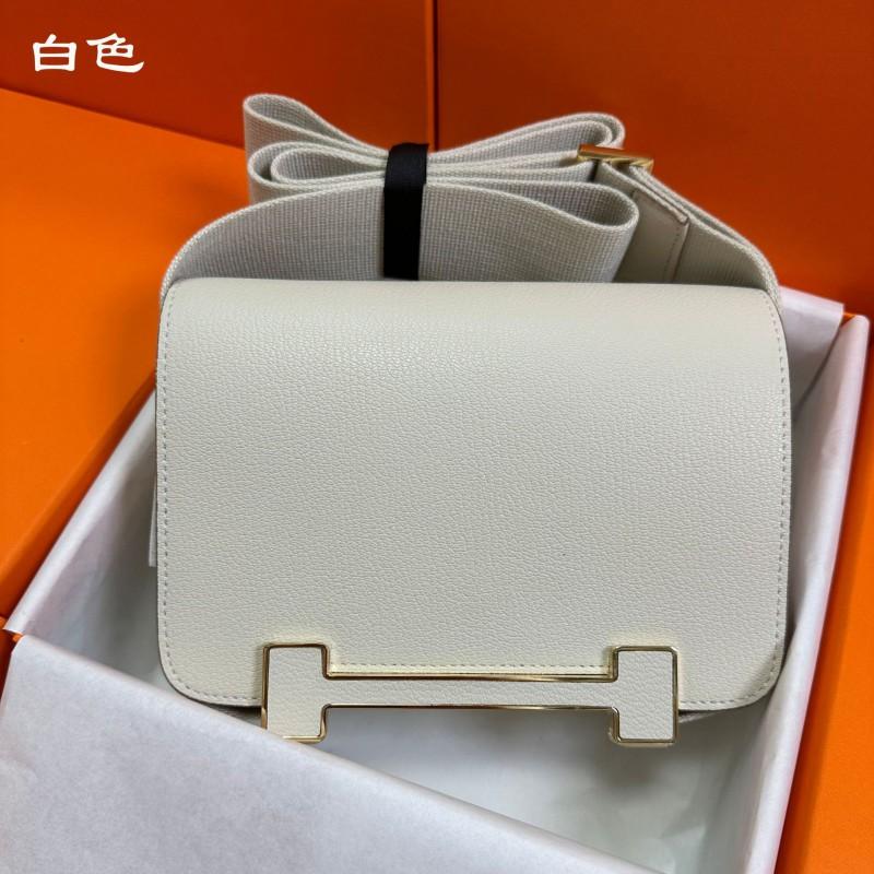 Leather Crossbody Bag Small Square Retro Style Lock Accent Daily Use